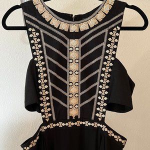 NEW! BCBGMAXAZRIA Adelia Cutout Embellished Midi Dress Size 10